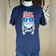 Willie Nelson “Feelin’ Willie Good” Jedco Men’s MD Patriotic Graphic T-shirt