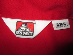 Ben Davis 1/2 Zip Short Sleeve Shirt Men’s 3XL Red USA