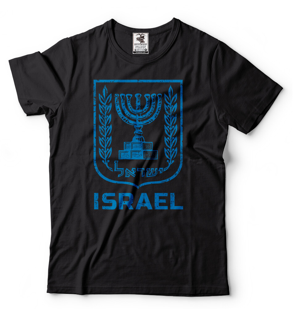 Israel Flag T shirt Menorah Israeli Patriotic T shirt Israel Heritage Tee