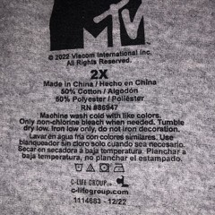 MTV Graphic Tee / Shirt 2XL Grey Logo Hip Hop Swag Retro
