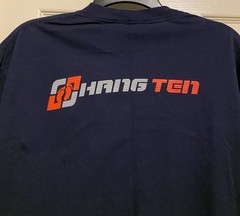 Vintage Hang Ten Men’s Blue T-Shirt 2 Side Graphic Hit On Back 90s EUC Rare Sz L