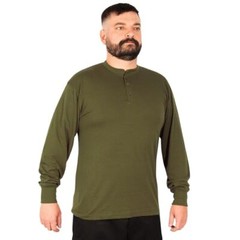 Rothco Olive Drab Long Sleeve Henley T-Shirt 21025 – 3XL