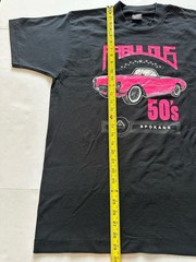 Vtg Fabulous 50’s Pink Corvette Spokane Albertsons Single Stitch Tee Sz XL USA.