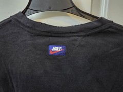 Nike Air Jordan Long Sleeve ‘Distressed Look’ T-Shirt Black/Red Men’s XXL NWT