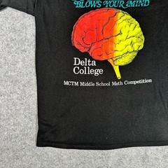 Vintage “Math Blows Your Mind” Delta College Math Competition Shirt – Size Large