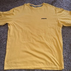 Patagonia Shirt Mens XL Yellow Line Logo Badge Responsibili-Tee Graphic Tee