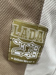 Vintage LADA Urban Wear Chicago Michael Jordan 23 Tan Graphic T Shirt Mens SZ XL