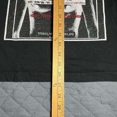 Helmut Lang Hans Tall Tee Black Graphic Print T-Shirt Mens Large