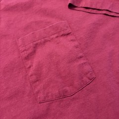 Vintage BVD Shirt Mens 2XL Red Pocket Blank Tee T-Shirt Crewneck Made USA