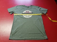 Delta Platinum T-Shirt Rocket Center Huntsville, AL. Saturn 5 Gray