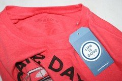 Life is Good Game Day T-shirt Mens Sz M Truck Dog BBQ Red Black ~ NWT