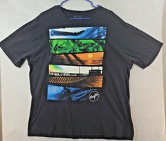 Hang Ten Mens XL Black Short Sleeve Beach Surf Logo T-shirt