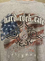 Vintage Men’s 1990’s Hard Rock Cafe HOLLYWOOD Gray Shirt Size Large