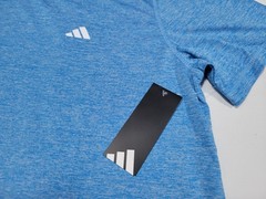Adidas Men’s Tech Tee Short Sleeve Sports -Running Training Shirt Blue Crew