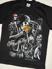 Vintage Streetwear Supply SWS Skull Motorcycle Harley Chipper AOP T-Shirt L