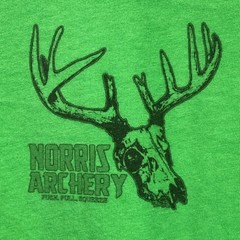 Norris Archery Shirt Mens Small Graphic Skull AOP Deer Hunting Grunge Streetwear