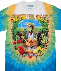 [Limited Edition] Vintage Grateful Dead Let It Grow Tie-Dye T-Shirt Liquid Blue