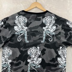 Victorious Men’s Size L Tiger Print Cotton Short Sleeve Crew-Neck T-Shirt