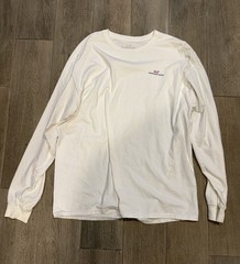 Vineyard Vines Long Sleeve Pocket T-Shirt XL White Whale Logo Graphic Tee Men’s