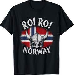 Ro Ro Norway Viking Helmet Norwegian Flag Nordic Pride T-Shirt