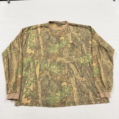 Vintage Ace Sportswear Shirt Mens 2XL Brown TreBark Camo Hunting Long Sleeve Tee