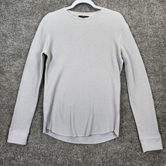 Vince Men’s Quiet Luxury Minimalist Waffle Thermal Sweatshirt Size S NWT