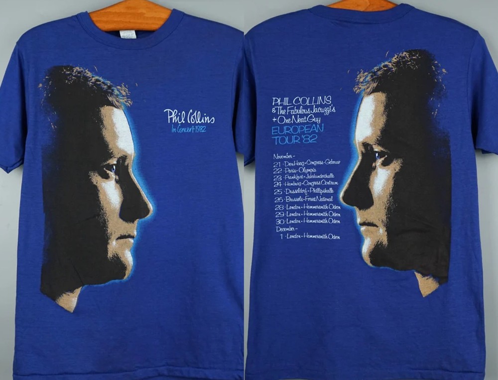 Vintage Phil Collins 1982 Reprinted Collectible Cotton All Size T-Shirt 22D444