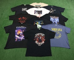 Lot of 10 Rock N Roll Band Concert Tour T-Shirt Tees Mens XXL Rock Music W130