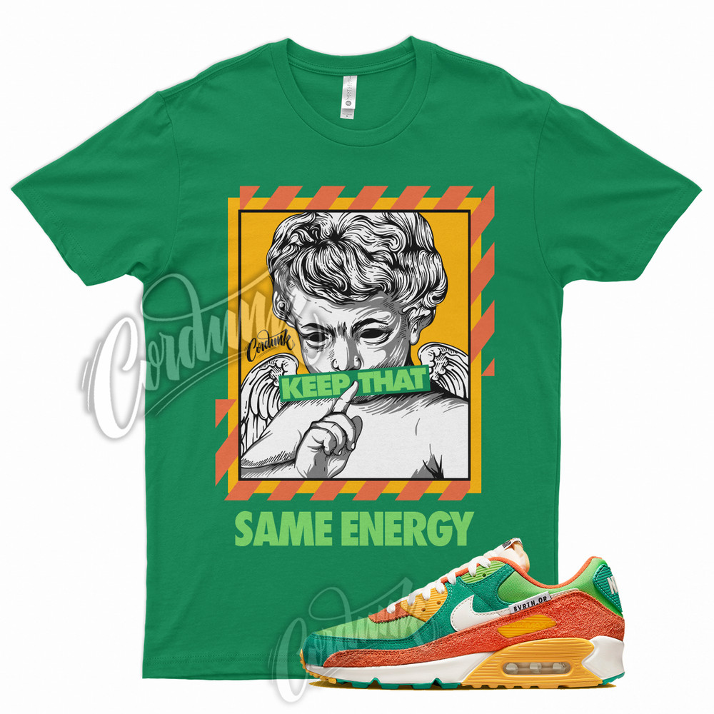ENERGY T Shirt for Air Max 90 Running Club Roma Mean Green Orange Pollen 1
