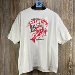 Louisiana Crawfish Company 25th Anniversary Men’s Graphic T-Shirt White Size 3XL