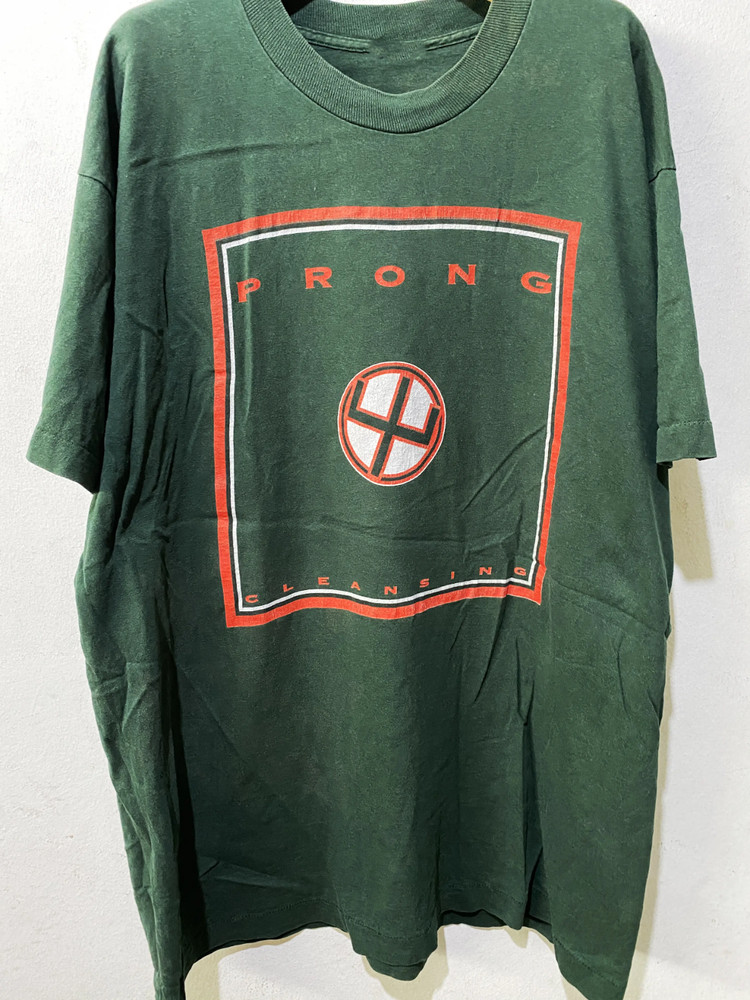 Hot Vintage 90s Prong Green Shirt T-Shirt Size S-5XL Unisex