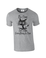 Its Fine Im Fine Everything Is Fine Cat T-Shirt