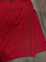 VTG Adidas Long Sleeve T Shirt Mens XL Three Stripe Sleeve Spell Out Thailand