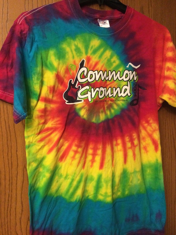 Common Ground – (An Uncommon Music Festival). 2004 Tie Dye Shirt. L. Jerzees.