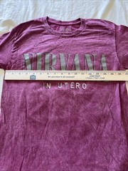 Nirvana In Utero Mineral Wash Plum Grunge Band Kirk Cobain T-Shirt Size Small