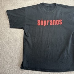 The Sopranos Y2K T Shirt Black Red HBO Merchandise Men’s Size XL Vintage