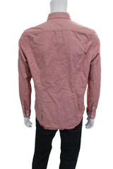 The Men’s Store at Bloomingdale’s Mens Red Cotton Button Up Shirt Size M