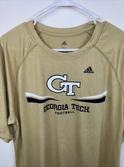 Adidas Climate Gold GT Georgia Tech Men’s Medium Football Dry Fit T-Shirt DX2436