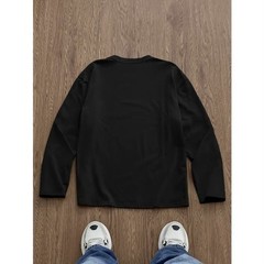 Graphic Thermal Shirt Lips Rhinestone Grills Long Sleeve White/Black Multi Size