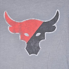 Under Armour T-Shirt Mens XL Gray Project Rock Brahma Bull Iron Paradise