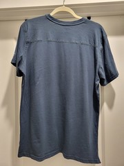 Kuhl T-Shirt Mens Large Blue Wildfibre Organic Cotton Logo Short Sleeve Crewneck
