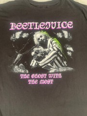 Beetlejuice T-Shirt XL Black Horror Movie Tee Ghost With the Most Gothic Graphic