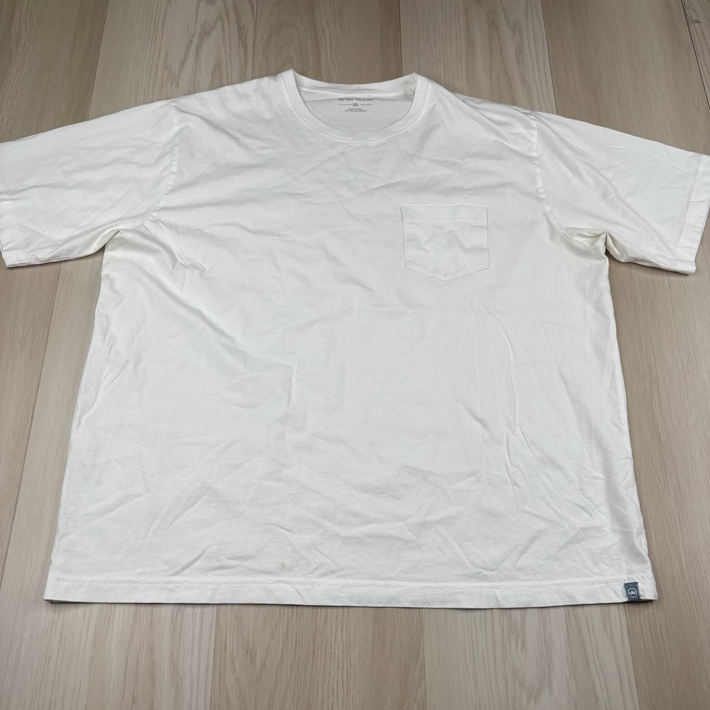 Peter Millar Shirt Short Sleeve Crew Neck White Lightweight Casual Mens Size XXL