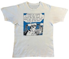 Vintage 80s 90s Roy Lichtenstein T-Shirt Size M/L Pop Art Single Stitch Thrashed