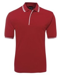 Jb’s wear Adults Contrast Polo Shirts with UPF Protection Straight hem W/ Split
