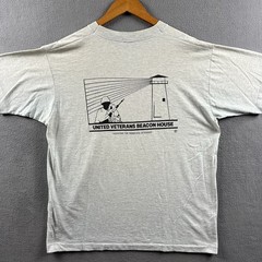 Vintage Vietnam Veterans Shirt Mens XL Gray Single Stitch POW MIA Screen Stars