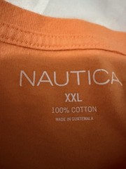 Nautica Men’s Orange Graphic Print Crew Neck Short Sleeve Cotton Jersey Tee XXL