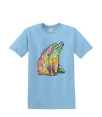 T-Shirt S to 2XL 3XL – NEON DOLPHIN sealife nautical adult