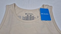 Columbia Men’s Outdoor Graphic BaigeTank Top Black Sleeveless Sports SZ Medium