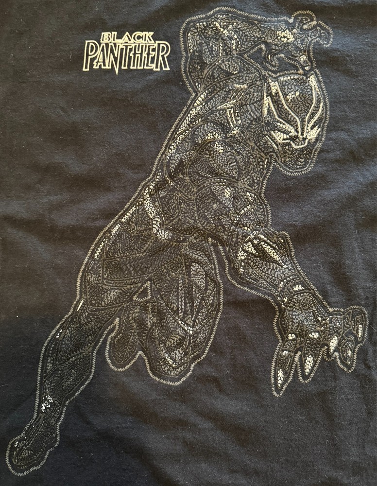 Marvel Avengers Black Panther Graphic T-Shirt Men Size 1XL Black Short Sleeve